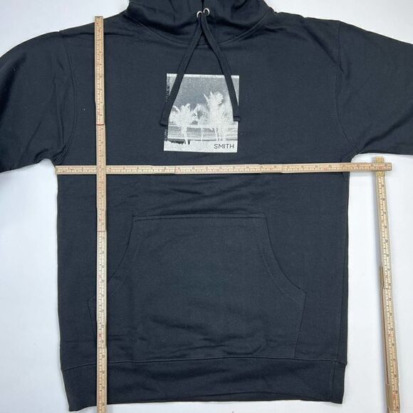 New Smith Men Black Breaker Pullover Hoodie Cotton Long Sleeve Sweater US M - Picture 9 of 12
